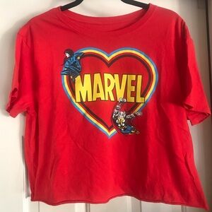Marvel Comic cropped t-shirt size-XL